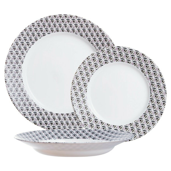 Luminarc Tempered Glass Dinnerware Set of 18 Wayfair.co.uk